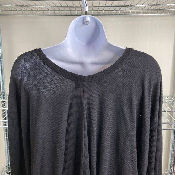 WILDFOX Revolve Women's Oversized Black BAD WITCH Slouchy Thermal Top Size S - Picture 10 of 12